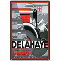 Delahaye Automobile Reproduction Garage Shop Metal Sign - 12" x 18"