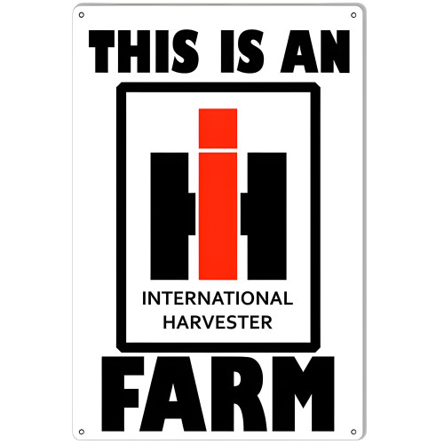 International Harvester Farm Country Metal Sign - 12" x 18"