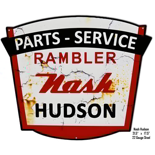 Nash Hudson Parts Laser Cut Out Wall Art Reproduction Metal Sign - 17.5" x 21.5"
