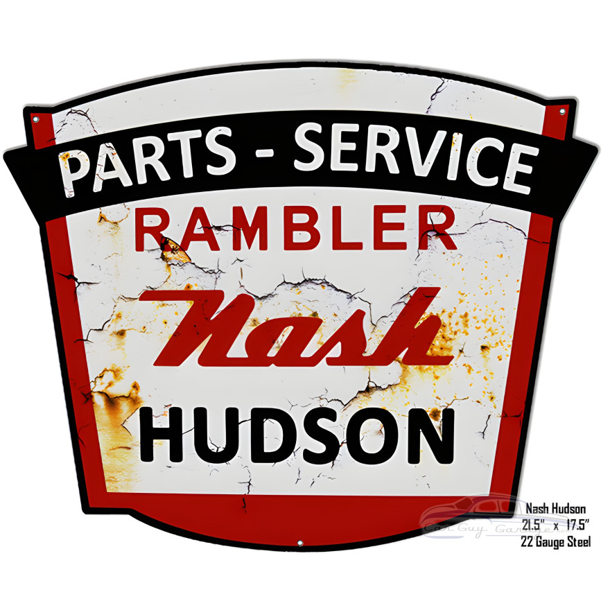 Nash Hudson Parts Laser Cut Out Wall Art Reproduction Metal Sign - 17.5" x 21.5" Nash Hudson Parts Laser Cut Out Wall Art Reproduction Metal Sign - 17.5" x 21.5"