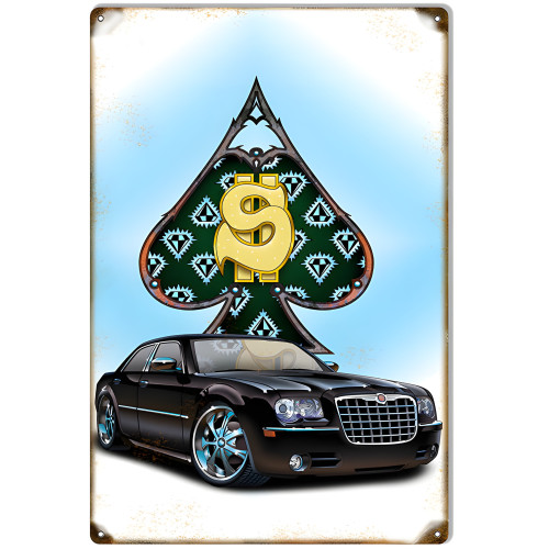 Cash Slick Ride Metal Sign - 12" x 18"