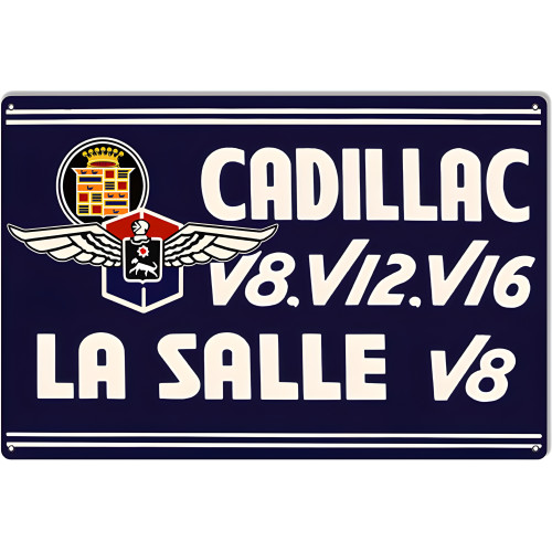 Cadillac La Salle V8 Garage Shop Metal Sign - 16" x 24"