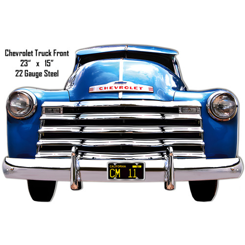 Chevrolet Truck Front Garage Shop Metal Sign - 15" x 23"