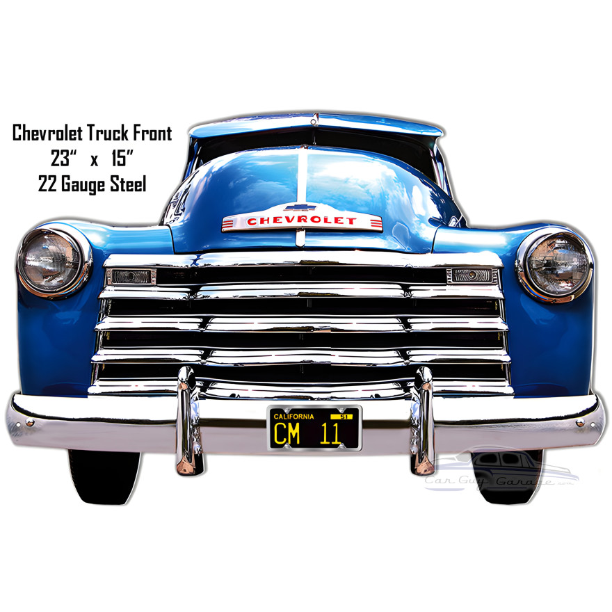 Chevrolet Truck Front Garage Shop Metal Sign - 15" x 23" Chevrolet Truck Front Garage Shop Metal Sign - 15" x 23"