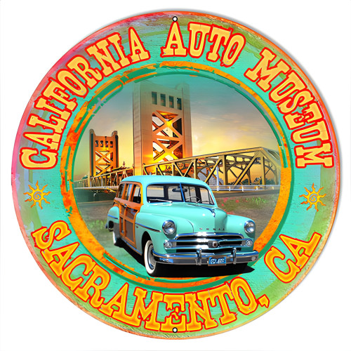 California Auto Museum Metal Sign - 14" x 14"