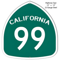 99 California Metal Sign - 12" x 12"