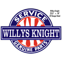 Willys Knight Service Metal Sign - 18" x 23.5"