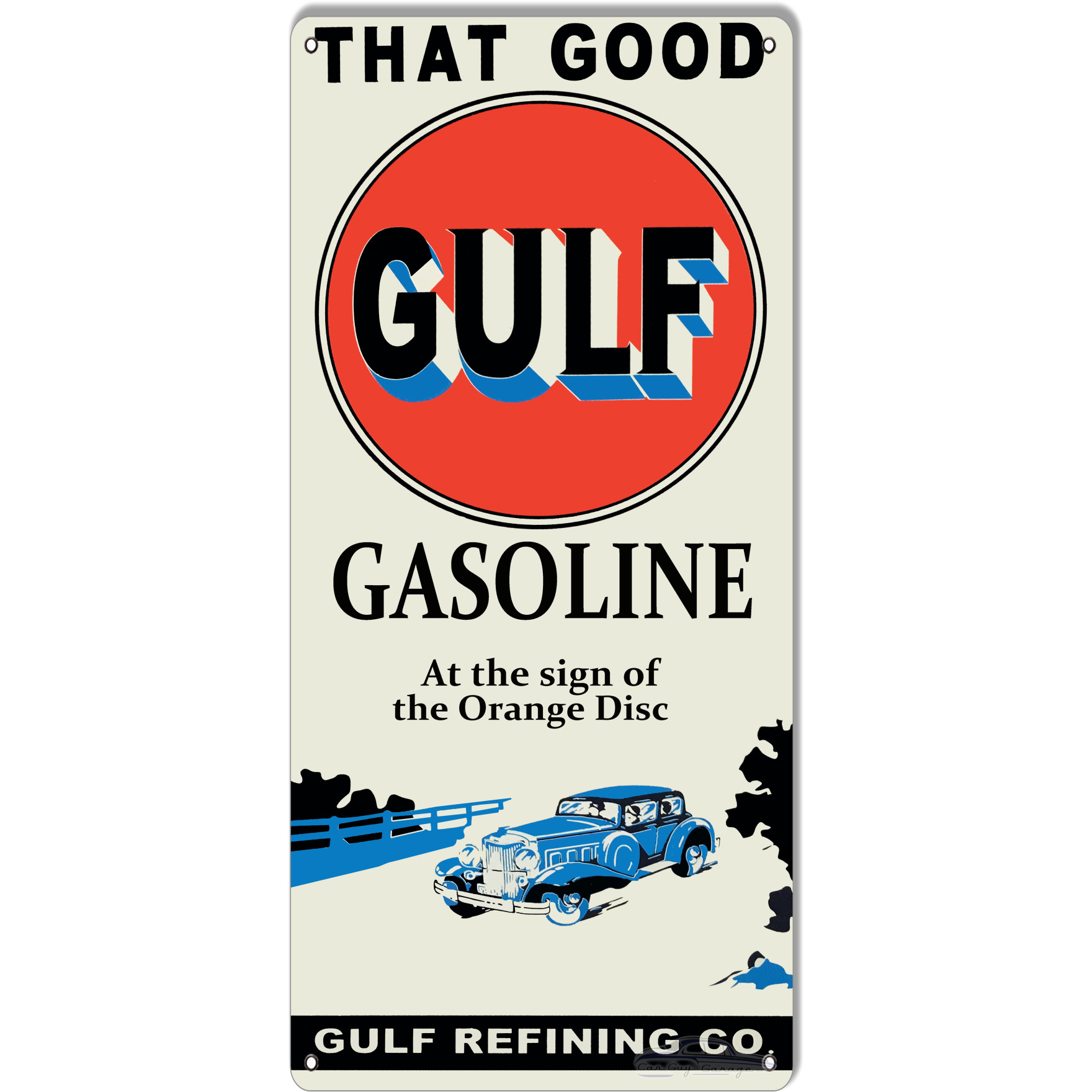 Good Gulf Gasoline Motor Oil Metal Sign