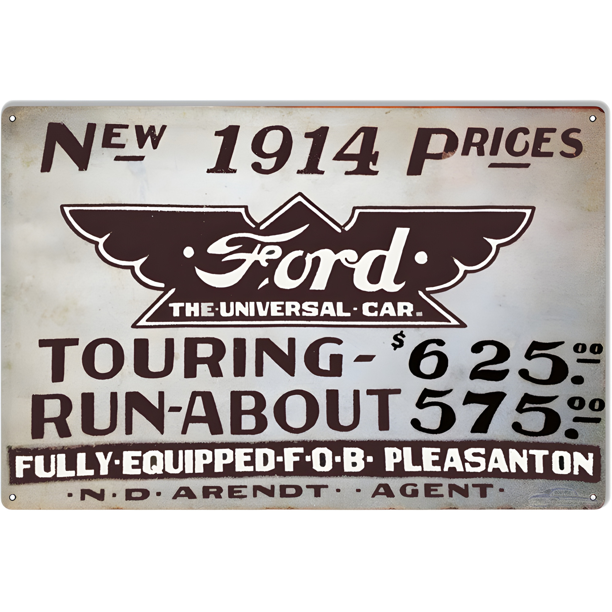 Reproduction Auto Signs 1914 Ford Prices Reproduction Metal Sign