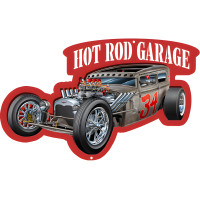 Hot Rod Garage 3D Wall Art Metal Sign - 14" x 20"