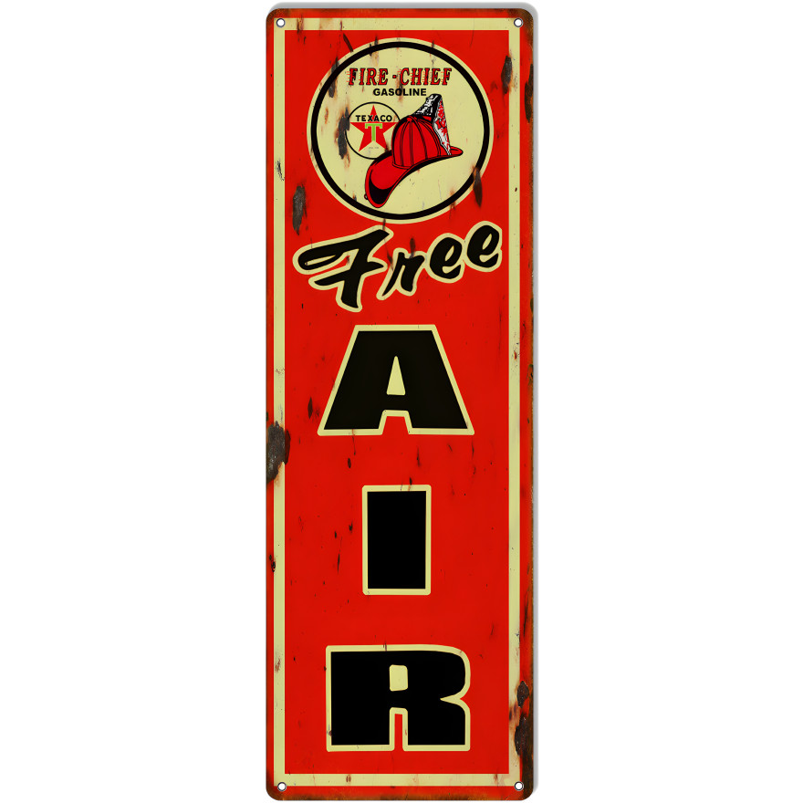 Texaco Free Air Reproduction Motor Oil Metal Sign - 8" x 24" Texaco Free Air Reproduction Motor Oil Metal Sign - 8" x 24"