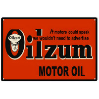 Oilzum Motor Oil Gas Station Garage Shop Metal Sign - 12" x 18"