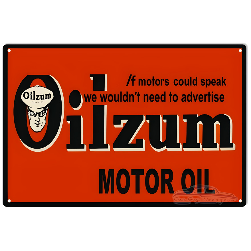 Oilzum Motor Oil Gas Station Garage Shop Metal Sign - 12" x 18" Oilzum Motor Oil Gas Station Garage Shop Metal Sign - 12" x 18"