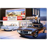 Mustang Hot Rod Reproduction Garage Shop Metal Sign - 12" x 18"