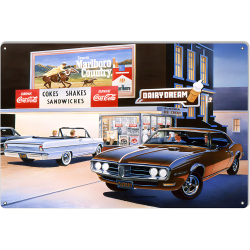 Mustang Hot Rod Reproduction Garage Shop Metal Sign - 12" x 18"