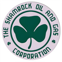 Shamrock Corporation Oil And Gas Metal Sign - 18" Round