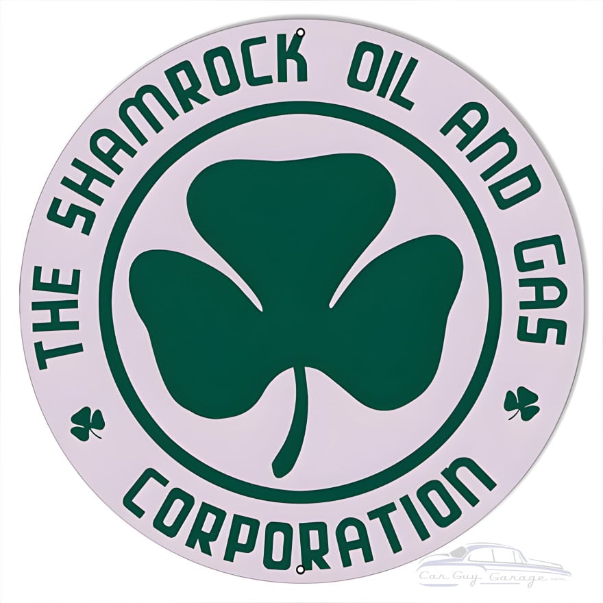 Shamrock Corporation Oil And Gas Metal Sign - 18" Round Shamrock Corporation Oil And Gas Metal Sign - 18" Round