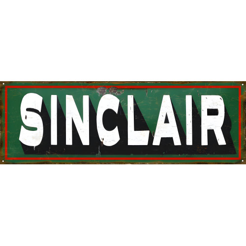 Sinclair Motor Oil Metal Sign - 8" x 24"
