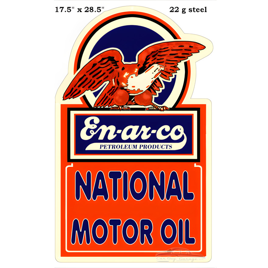 Enarco National Motor Oil Reproduction Gas Station Metal Sign - 17.5" x 28.5" Enarco National Motor Oil Reproduction Gas Station Metal Sign - 17.5" x 28.5"