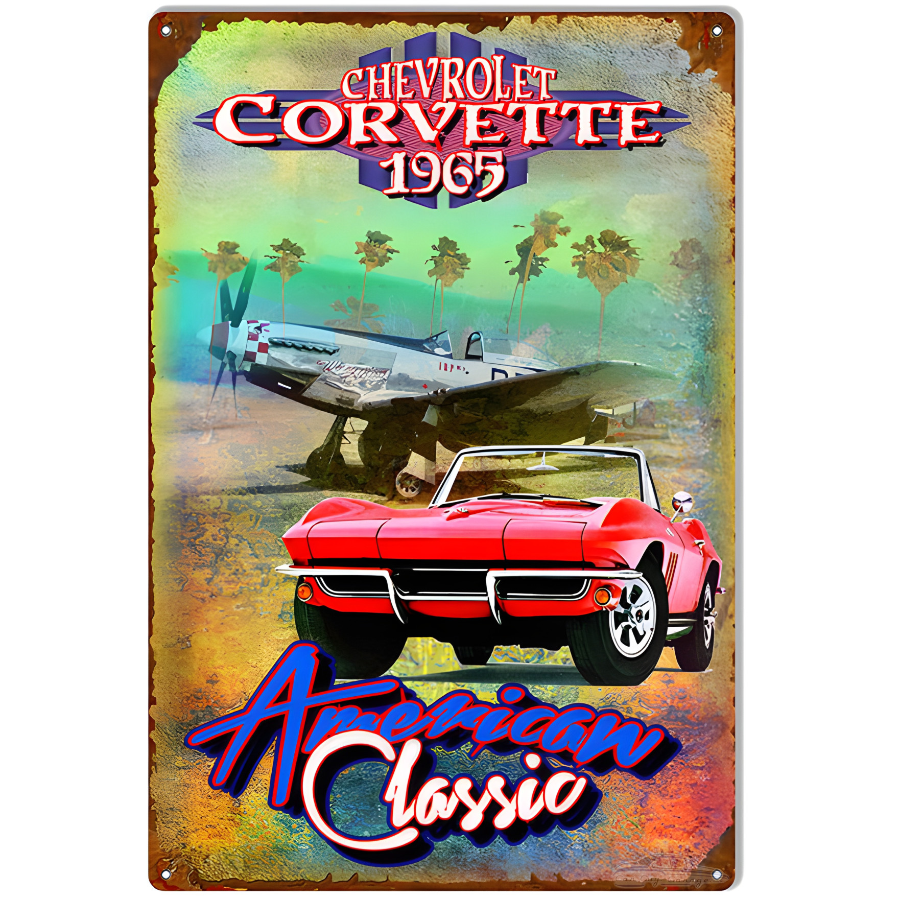 Chevrolet Corvette 1965 Metal Sign - 12