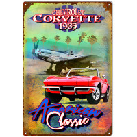 Chevrolet Corvette 1965 Metal Sign - 12" x 18"