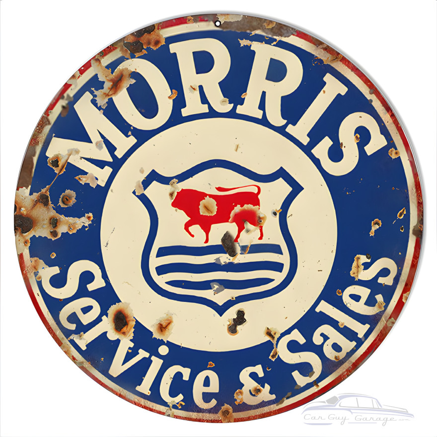 Morris Service And Sales Metal Sign - 14" Round