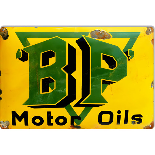 BP Motor Oils Metal Sign - 12" x 18"