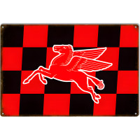 Pegasus Reproduction Motor Oil Metal Sign - 12" x 18"