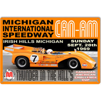 CAN-AM Thunder In The Hills Motor Speedway Metal Sign - 12" x 18"