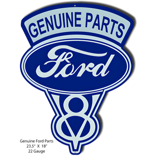 Ford Genuine Parts Metal Sign - 18" x 23.5"