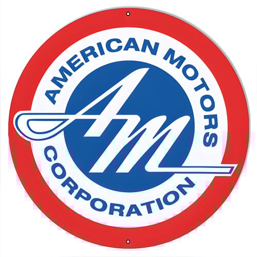 American Motors Corporation Reproduction Metal Sign - 30" Round