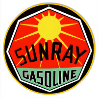 Sunray Gasoline Motor Oil Metal Sign - 14" x 14"