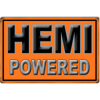 Hemi Powered Reproduction Gas Station Metal Sign - 12" x 18"