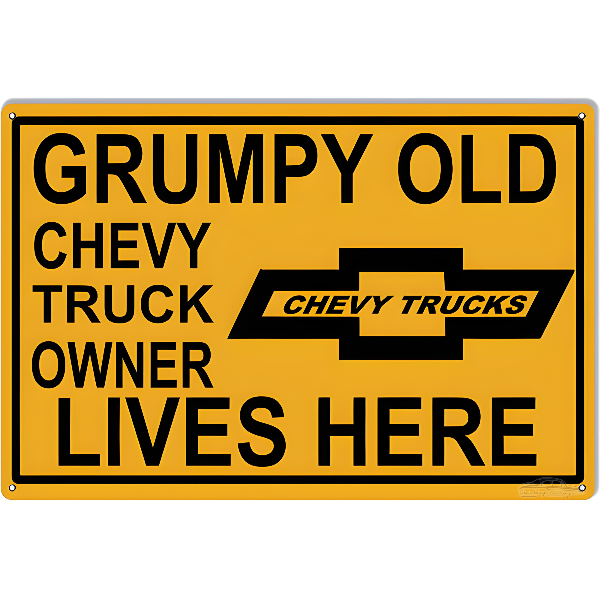 Chevy Truck Metal Sign - Grumpy Old Owner