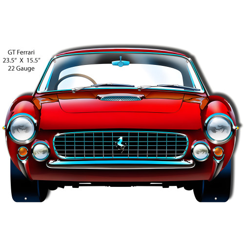 GT Ferrari Metal Sign - 15.5" x 23.5"