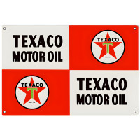 Texaco Motor Oil Metal Sign - 16" x 24"