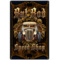 Rat Rod Hot Rod Garage Shop Metal Sign - 12" x 18"