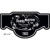 Ford Motor 1903 Laser Cut Out Reproduction Metal Sign - 13" x 24"