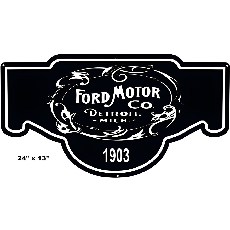Ford Motor 1903 Laser Cut Out Reproduction Metal Sign - 13" x 24" Ford Motor 1903 Laser Cut Out Reproduction Metal Sign - 13" x 24"