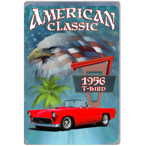 1956 T-Bird Classic Metal Sign - 12" x 18"