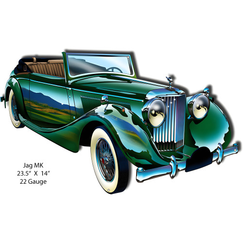 Jag MK Laser Cut Out Metal Sign - 14.5" x 23.5"