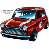 Morris Mini Cooper 63 Metal Sign - 16.5" x 23.5"