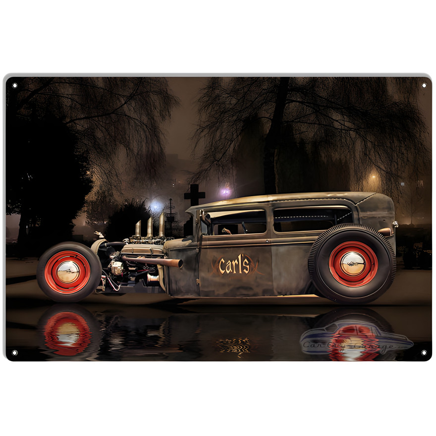 Carl's Classic Rat Rod Metal Sign - 12" x 18" Carl's Classic Rat Rod Metal Sign - 12" x 18"