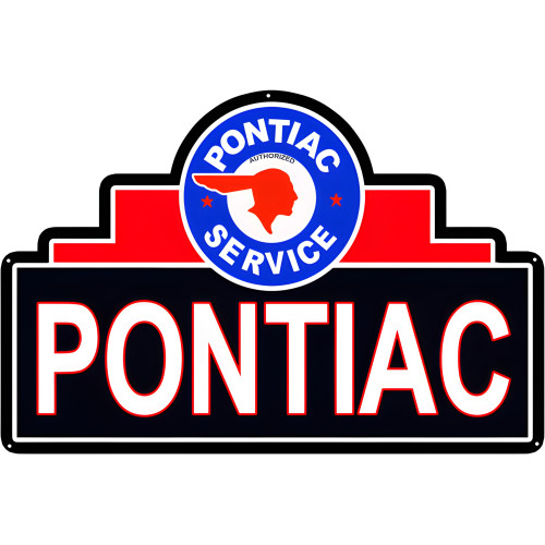 Pontiac Service Metal Sign - 16" x 24"