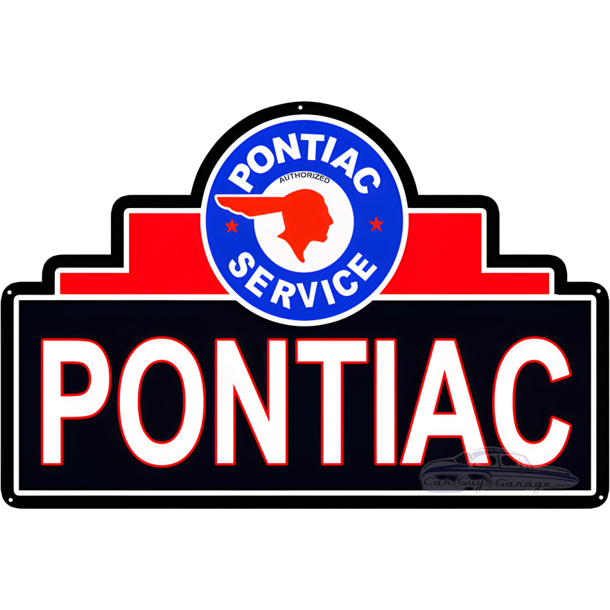 Pontiac Service Metal Sign - 16" x 24" Pontiac Service Metal Sign - 16" x 24"