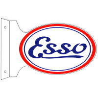 ESSO Double Sided Flange Metal Sign - 12" x 18"