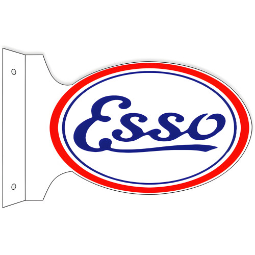 ESSO Double Sided Flange Metal Sign - 12" x 18"
