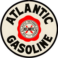 Atlantic Gasoline Metal Sign - 18" Round