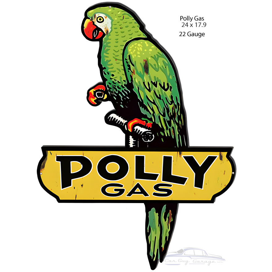 Polly Gasoline Reproduction Metal Sign - 17.9" x 24" Polly Gasoline Reproduction Metal Sign - 17.9" x 24"