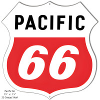 Pacific 66 Metal Sign - 15" x 15"